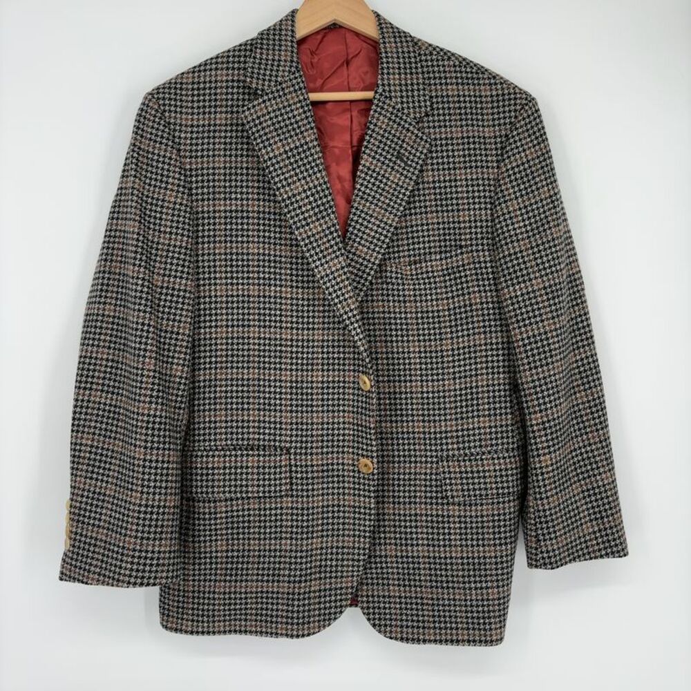 tom james Men's Houndstooth Wool Sport Coat